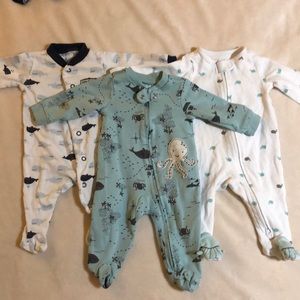 Long Sleeve Baby Onesies - 3pk